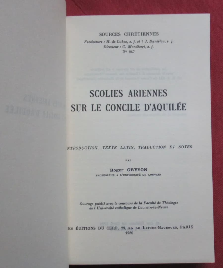 Scolies Ariennes sur le Concile d'Aquilée. Roger GRYSON - Image 3