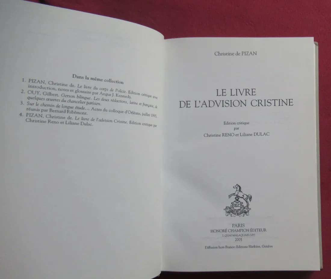 Le Livre de l'Advision Cristine. Christine de PIZAN - Image 3