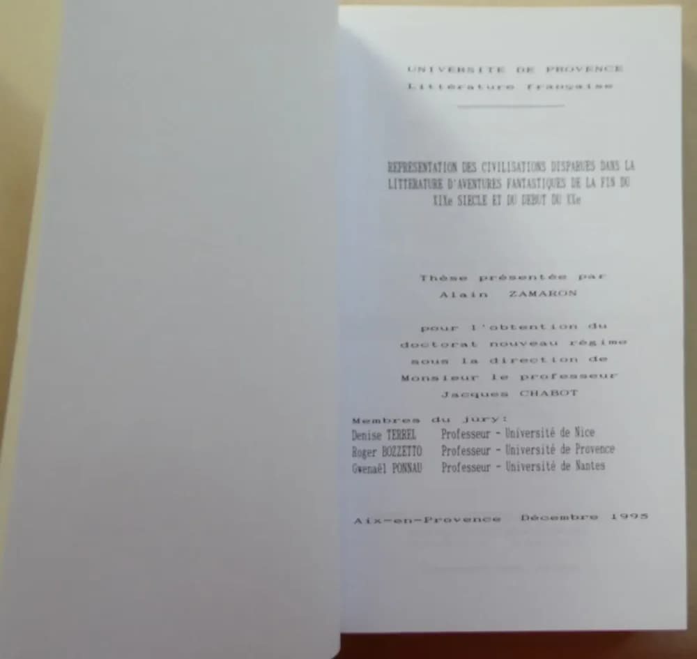 Représentation des Civilisations disparues dans la Littérature d'Aventures Fantastiques de la fin du XIXe et du début XXe - Image 3