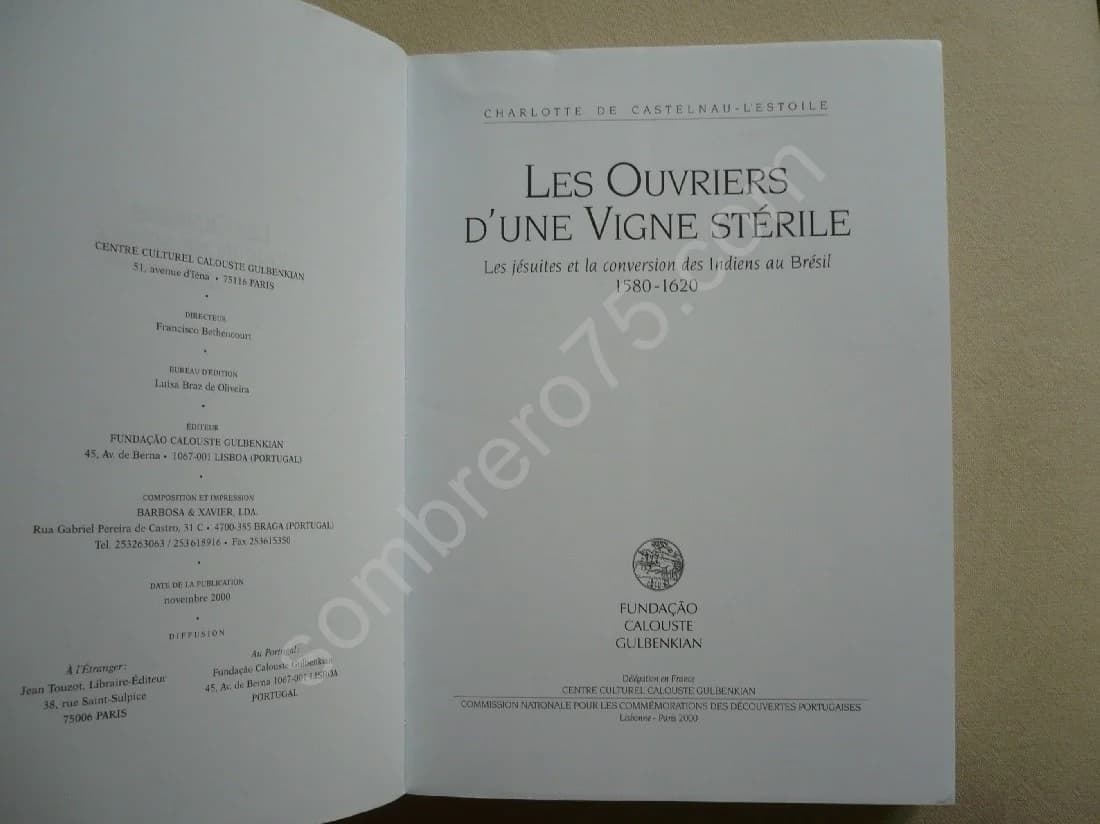 Les Ouvriers D'une Vigne Stérile. Les Jésuites Et La Conversion Des Indiens Au Brésil 1580-1620. Charlotte De Castelnau L'estoil - Image 3