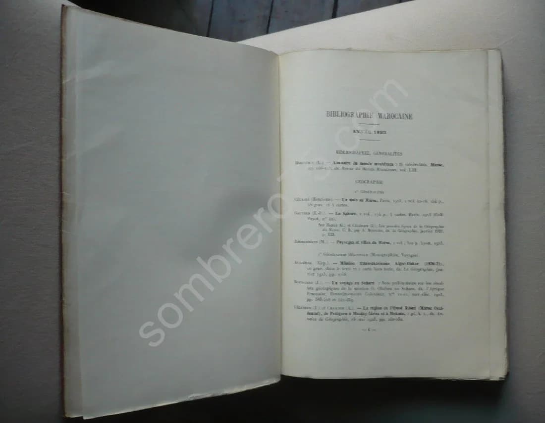 Bibliographie Marocaine 1923 - 1933. Pierre de Cenival - Christian Funck-Brentano Et Marcel Bousser - Image 4