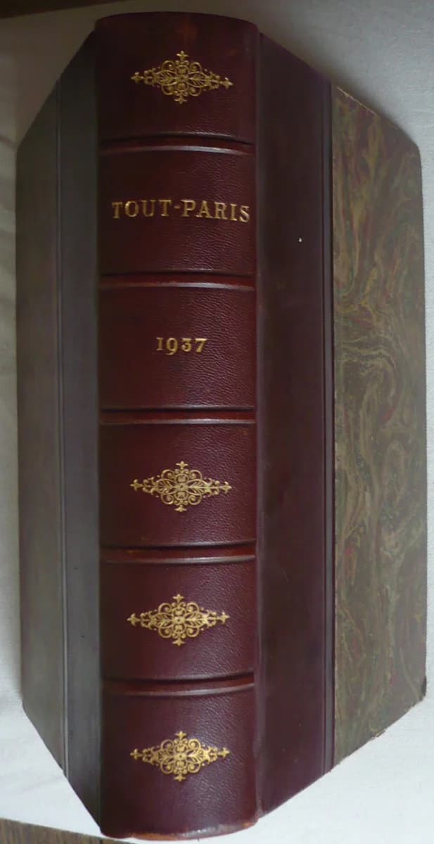 Tout Paris, Annuaire de la Société Parisienne 1937