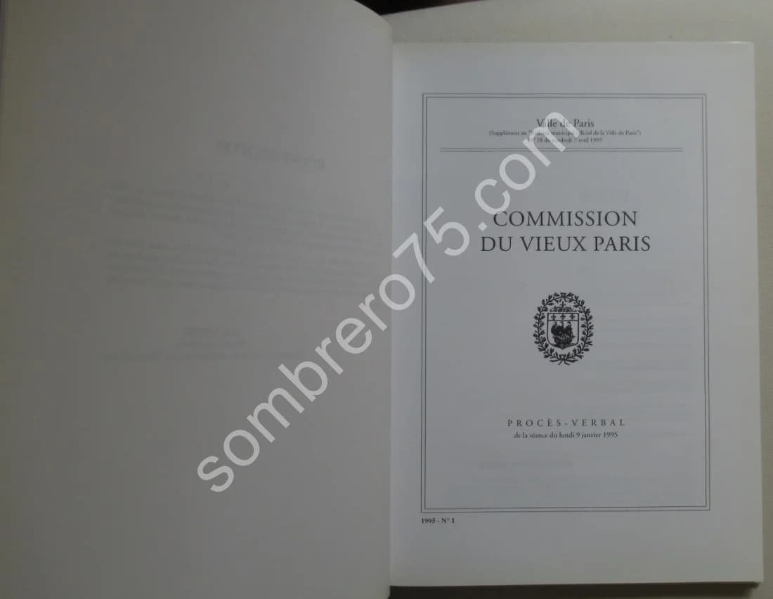 Commission Municipale du Vieux Paris - Procès Verbaux Année 1995 - Image 4
