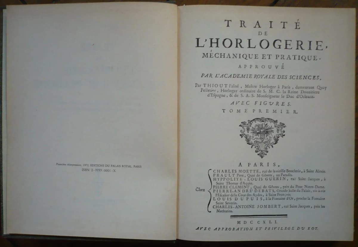Traité de l'Horlogerie Mécanique et Pratique Académie Royale des Sciences Reliés avec Planches - Image 5