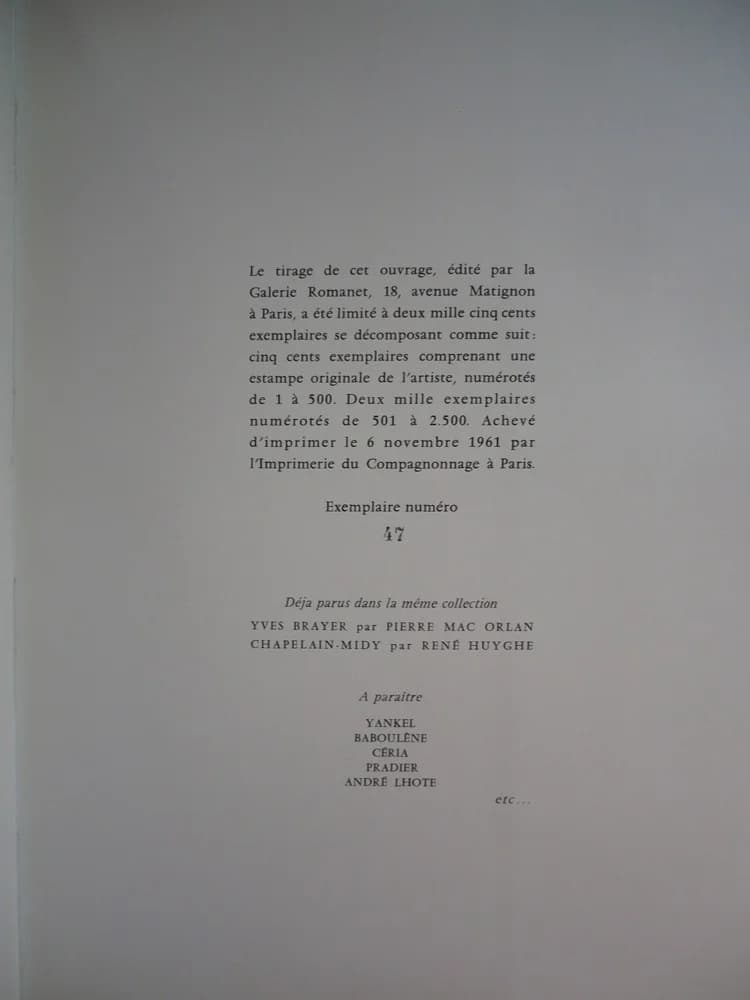 Robert Humblot. Un homme entier. ESTAMPE Signée. E.O - Image 4