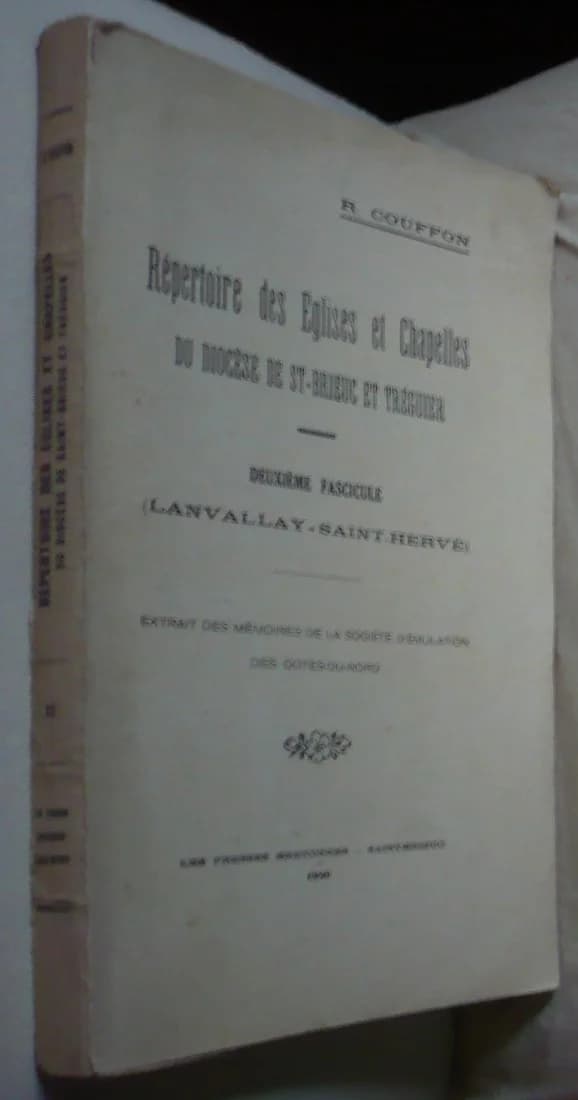 Répertoire des Eglises et Chapelles du Diocèse de Saint Brieuc et Tréguier. 2e Fascicule