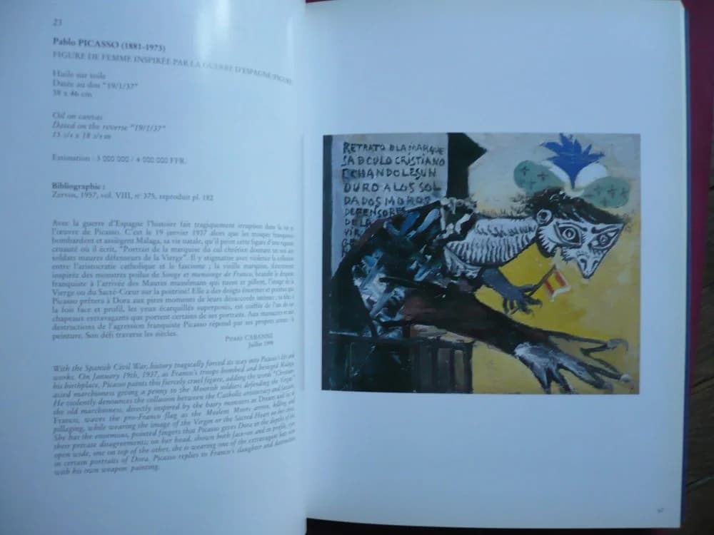 Les Picasso de Dora Maar. Succession de Madame Markovitch. Paris. 27 et 28 Octobre 1998 - Image 2