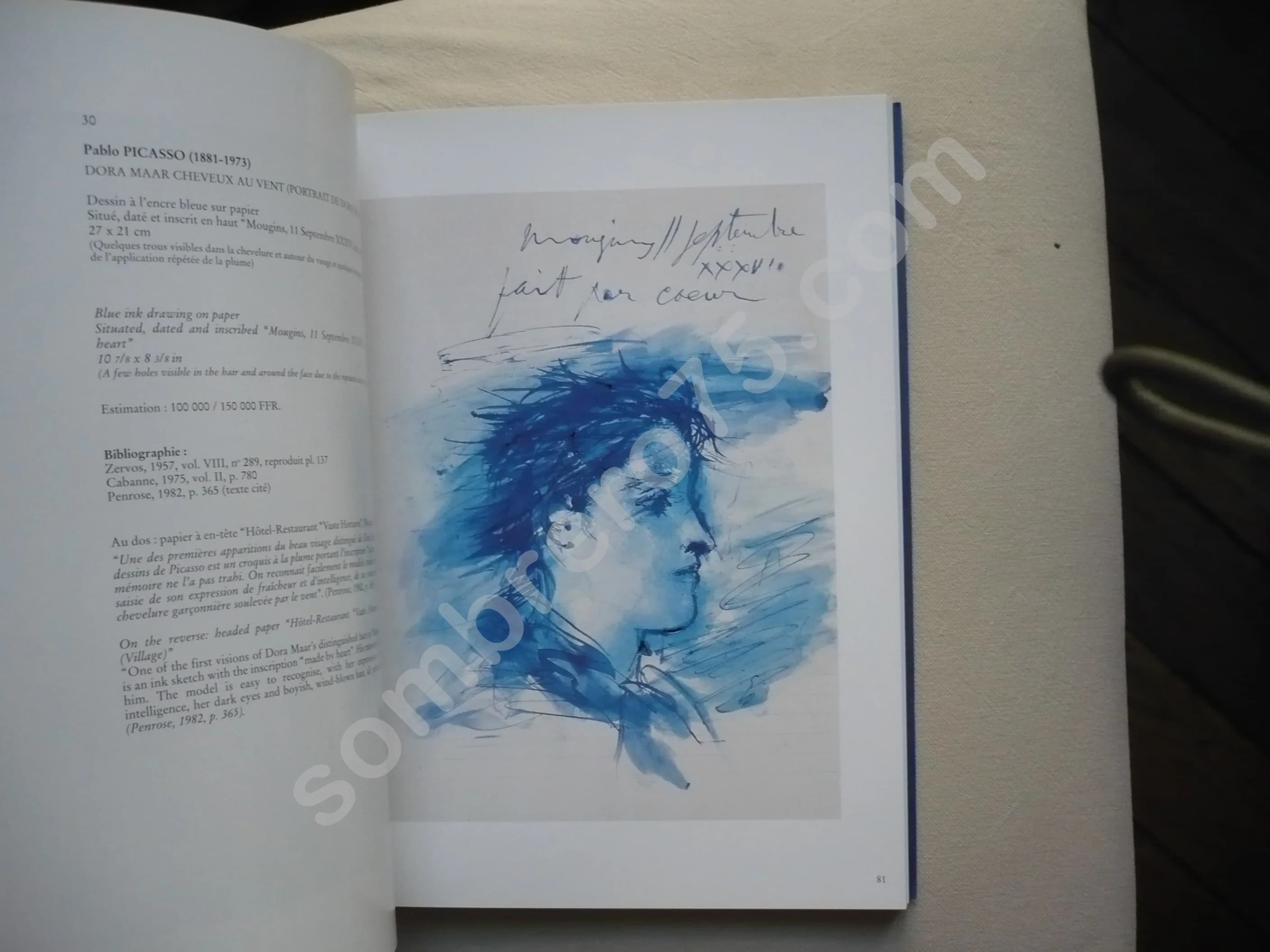 Les Picasso de Dora Maar. Succession de Madame Markovitch. Paris. 27 et 28 Octobre 1998 - Image 5