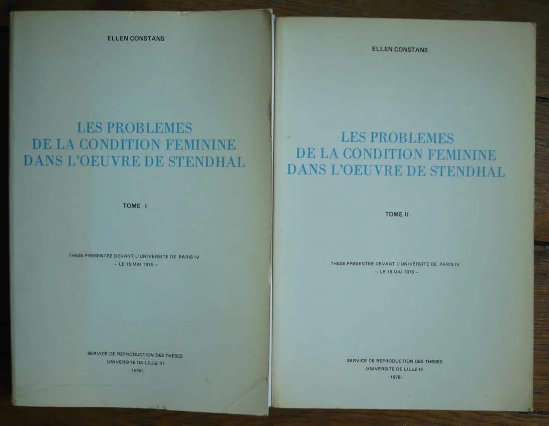 Les Problèmes de la Condition Féminine dans l'Oeuvre de Stendhal
