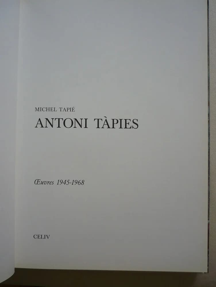 Antoni Tapies. Michel Tapie - Image 2