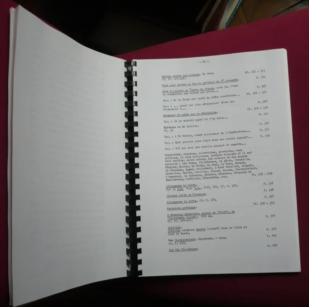 Inventaire des Manuscrits de Louis Sébastien Mercier conservés à la Bibliothèque de l'Arsenal 1974. Gilles Girard - Image 3