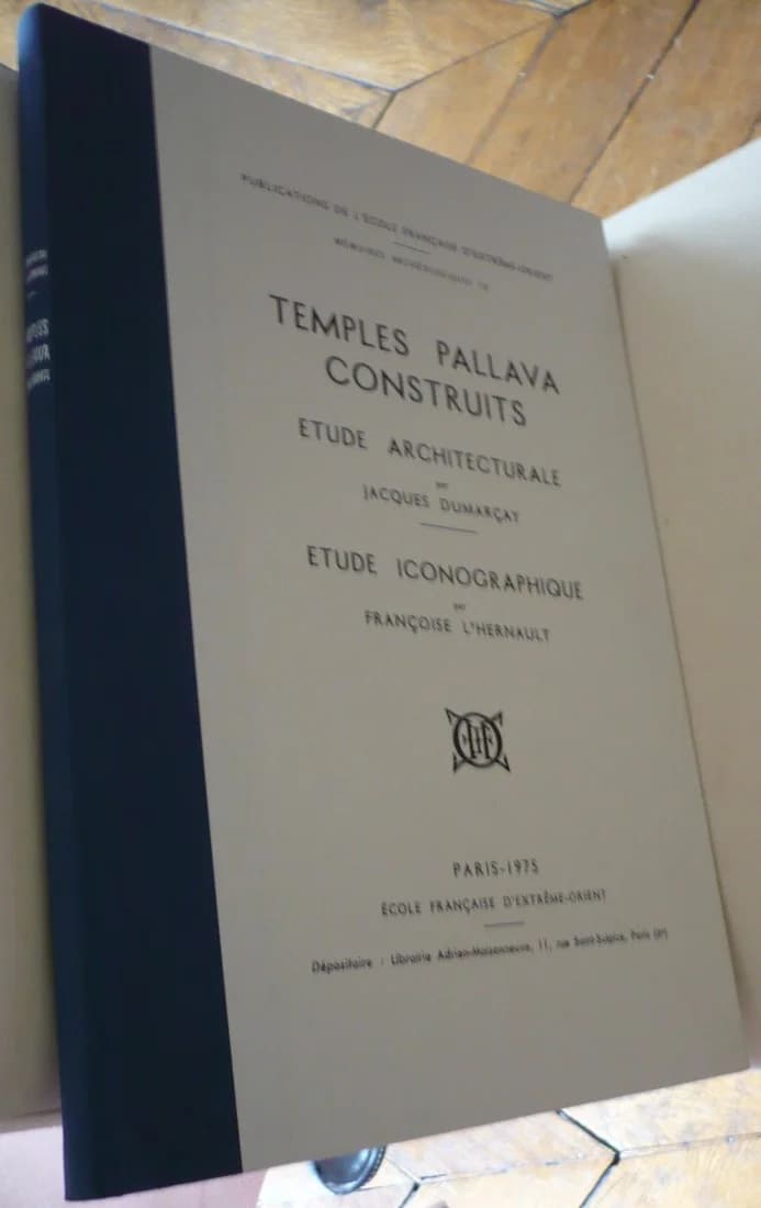 Temples Pallava Contruits. Etude Architecturale - Etude Iconographique
