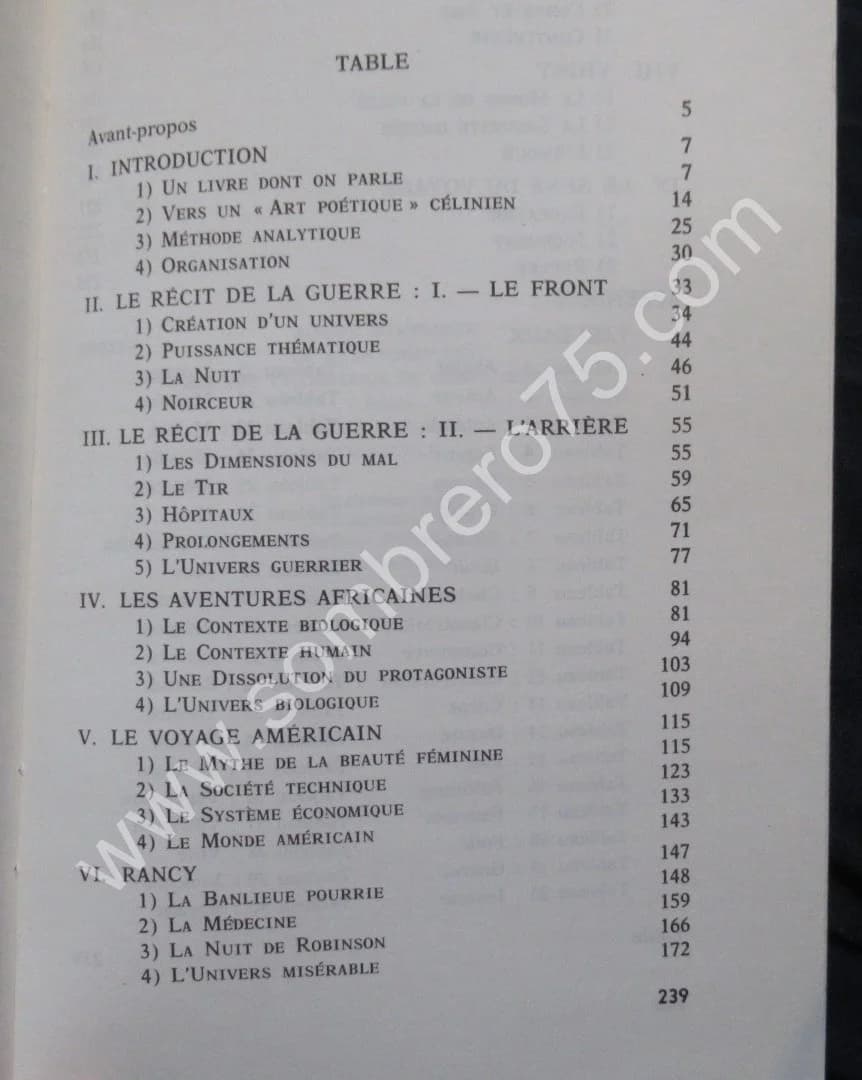 Le Métro Emotif de L. F. Céline. Etudes du fonctionnement des structures. P Fortier - Image 5