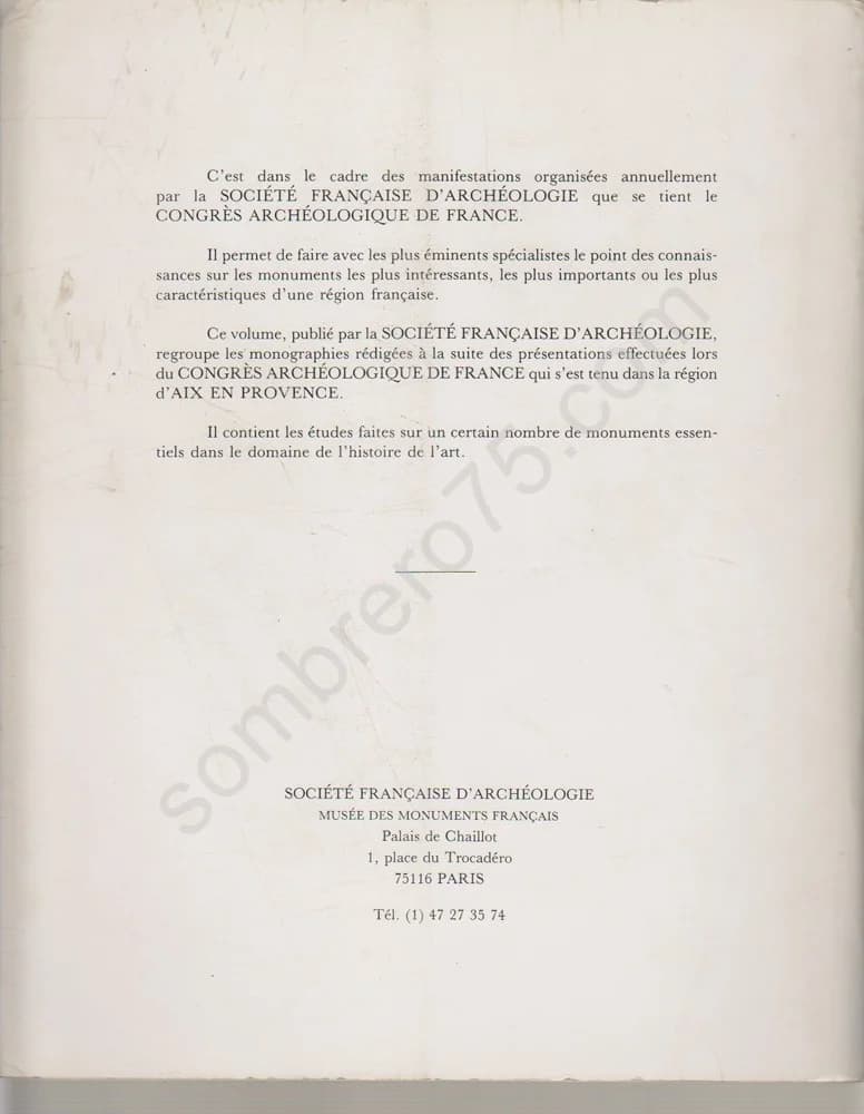 Congrès Archéologique de France - Le Pays d'Aix. 1988 - Image 2