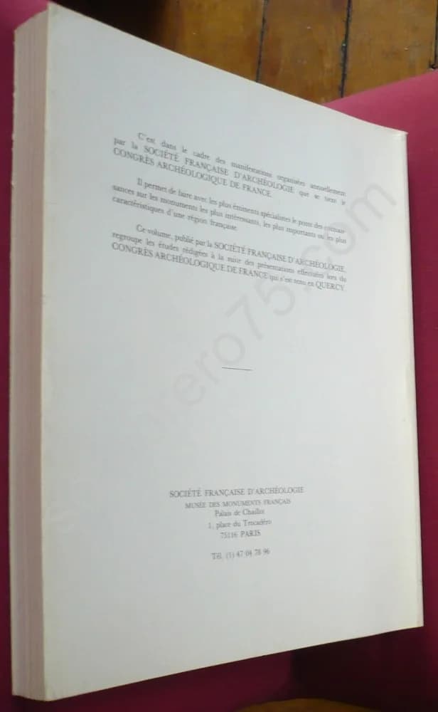 Congrès Archéologique de France - Quercy. 1993 - Image 2