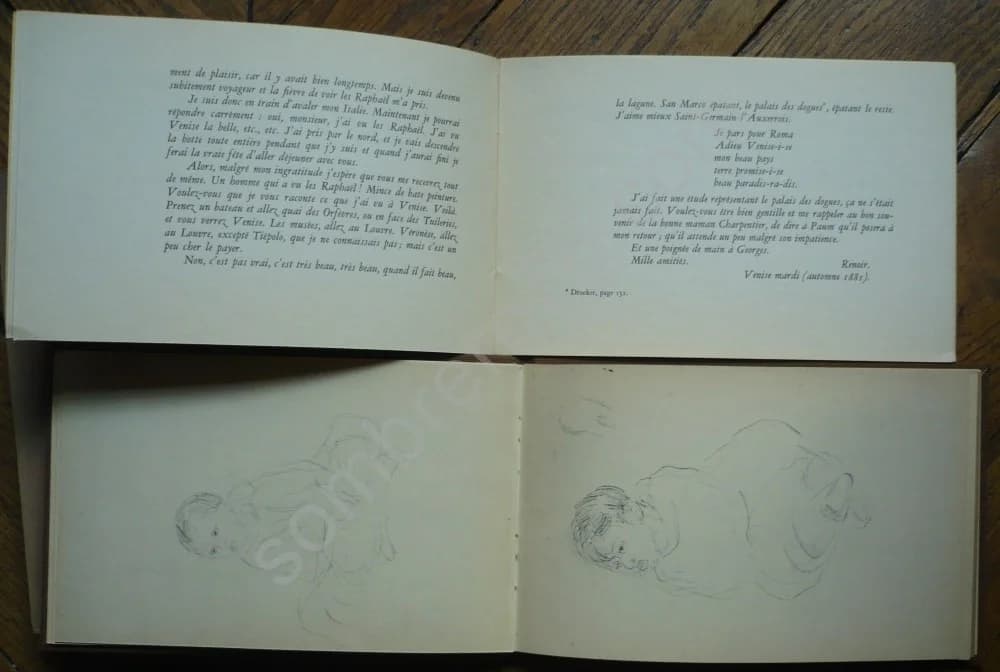 Carnet de Dessins. Renoir en Italie et en Algérie : 1881-1882. Préface d'Albert André. Lettres de Renoir - Image 3