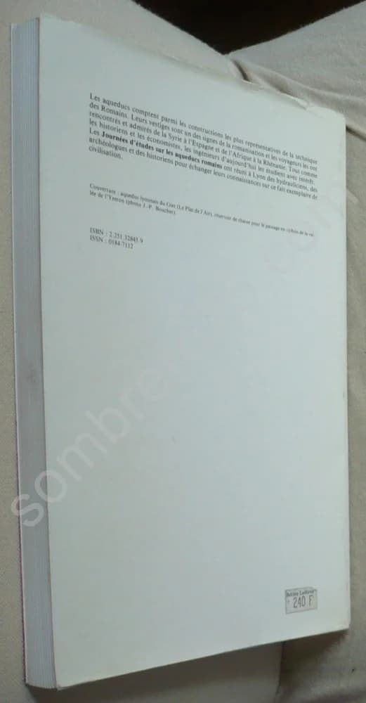 Journées d'Etudes sur les Aqueducs Romains. 26 - 28 Mai 1977. Lyon. Jp Boucher - Image 2