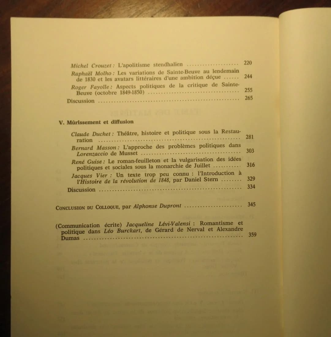 Romantisme et Politique 1815 - 1851. Colloque Ecole Normale Supérieure Saint Cloud - Image 5