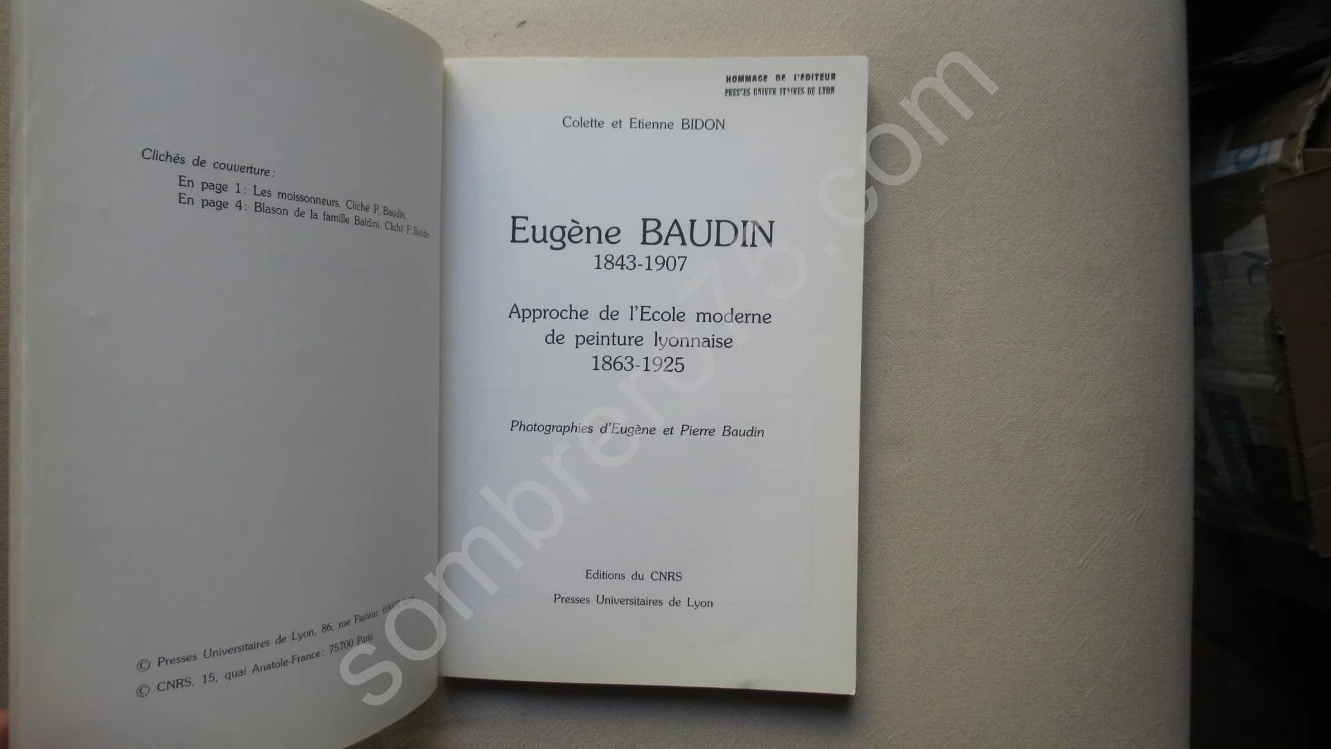Eugene Baudin, 1843-1907: Approche de l'Ecole Moderne de Peinture Lyonnaise, 1863-1925. Colette et Etienne Bidon - Image 2