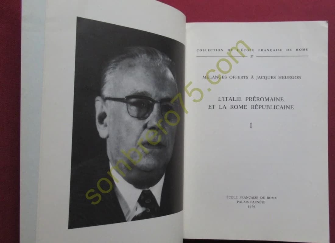 L'Italie Préromaine et la Rome Républicaine. 2 Volumes. Mélanges offerts à Jacques Heurgon - Image 3