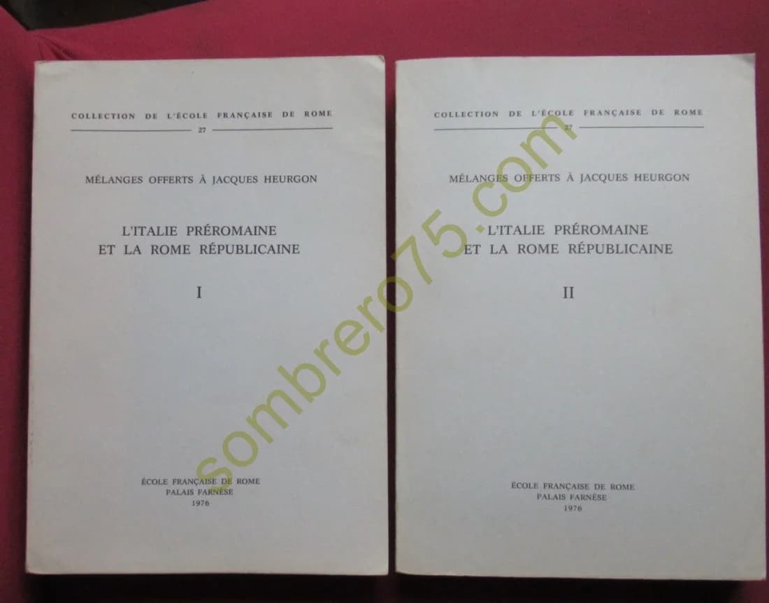 L'Italie Préromaine et la Rome Républicaine. 2 Volumes. Mélanges offerts à Jacques Heurgon - Image 8
