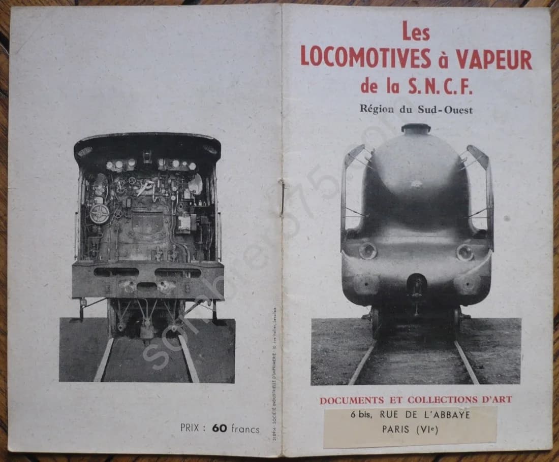 Les Locomotives à Vapeur de la Sncf Régiond de l'Ouest 1948