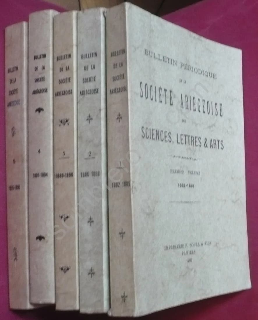 Bulletin Périodique de la Société Ariégeoise des Sciences, Lettres et Arts - 5 Volumes - Image 2