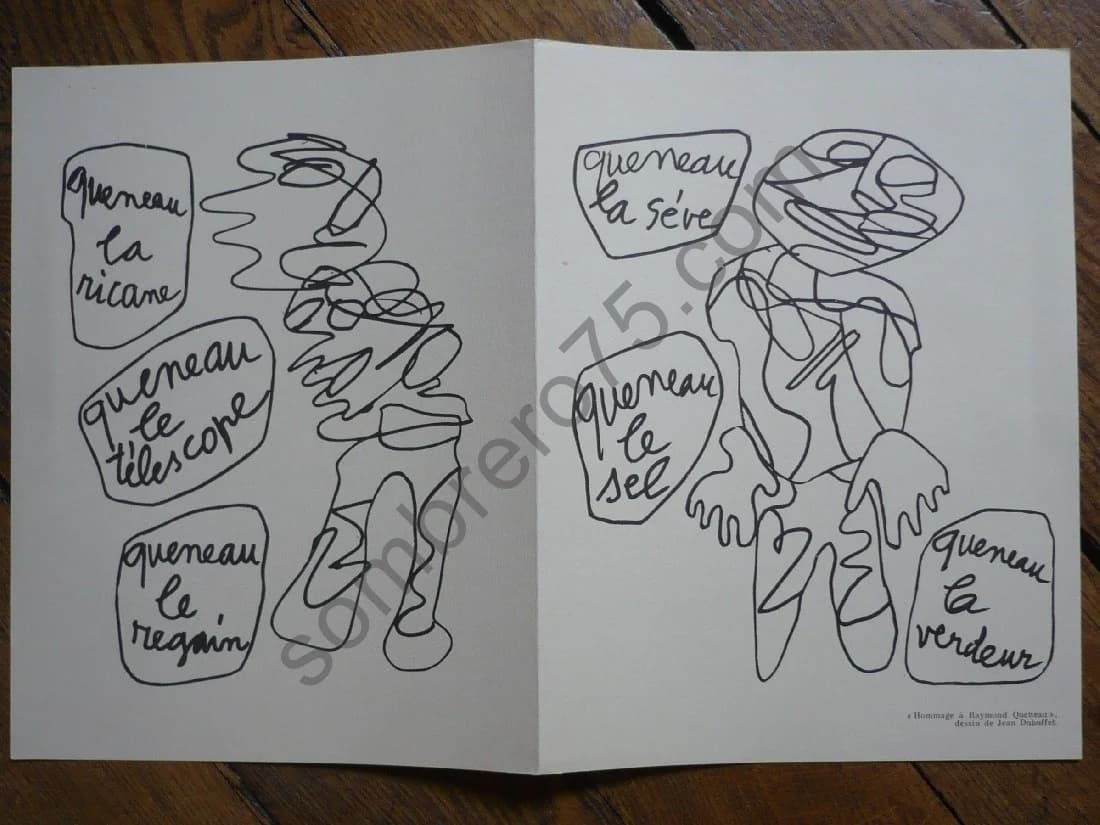 Raymond Queneau - et plaquette Dubuffet - Image 3