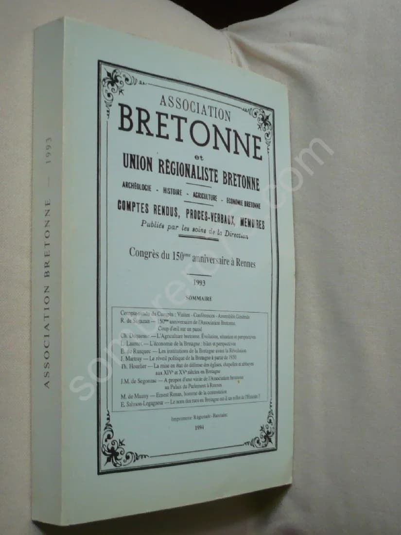 Bulletin de l'Association Bretonne et Union Régionaliste Bretonne - 121e Congrès Tréguier 1994 - Image 2