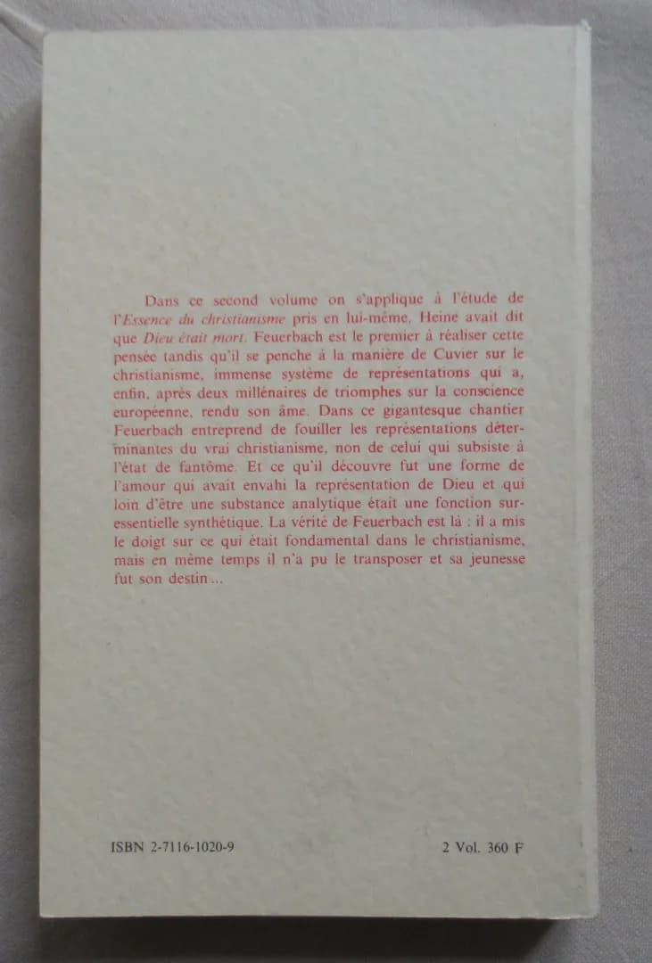 A. PHILONENKO. La Jeunesse de Feuerbach 1828-1841. Tome 2 - Image 4