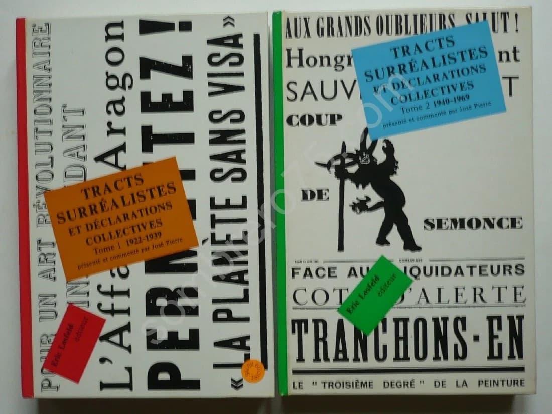 Tracts Surréalistes Et Déclarations Collectives (1922/1969). José Pierre. Eric Losfeld - Image 3
