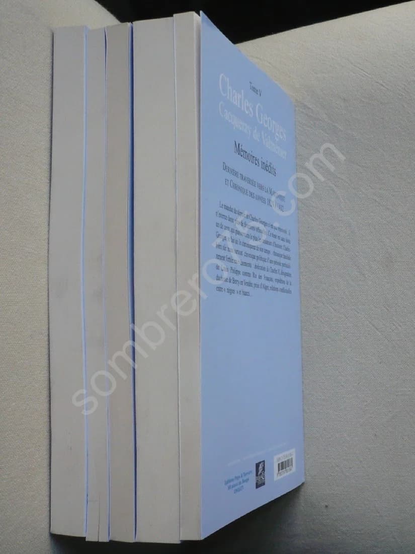 Mémoires Inédits. 5 Volumes.Charles Georges Cacqueray De Valmenier - Image 3