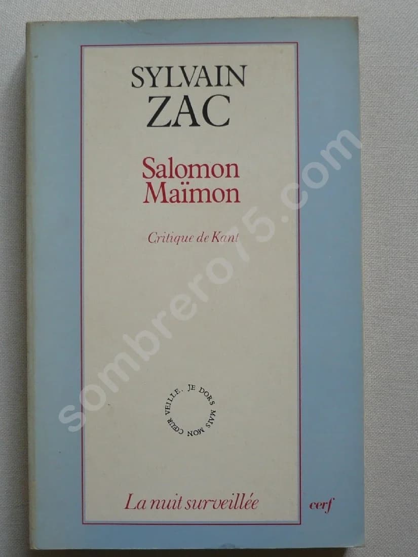 Salomon Maïmon: Critique de Kant