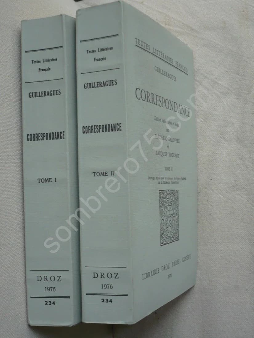 Textes Littéraires Français - Correspondance - 2 volumes par Frédéric DELOFFRE et Jacques ROUGEOT - Image 2