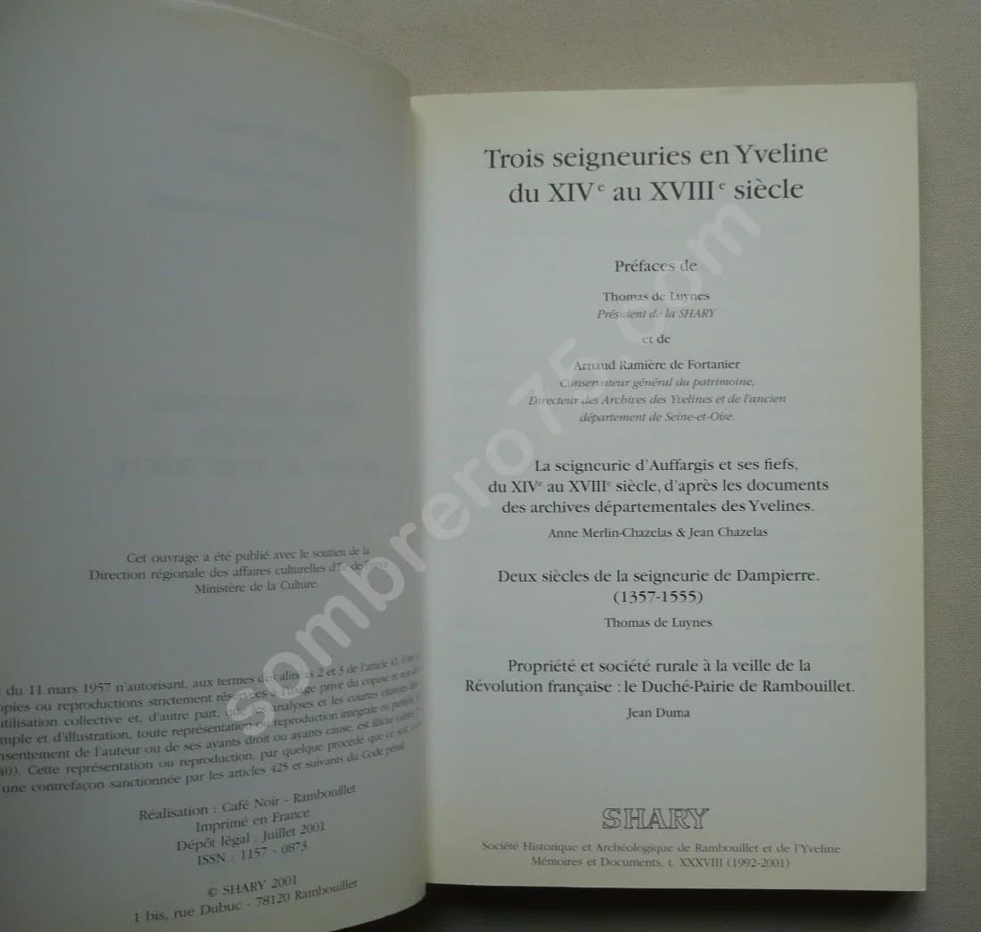 Trois Seigneuries en Yveline du XIVe au XVIIIe siècle - Mémoires et Documents - Image 3