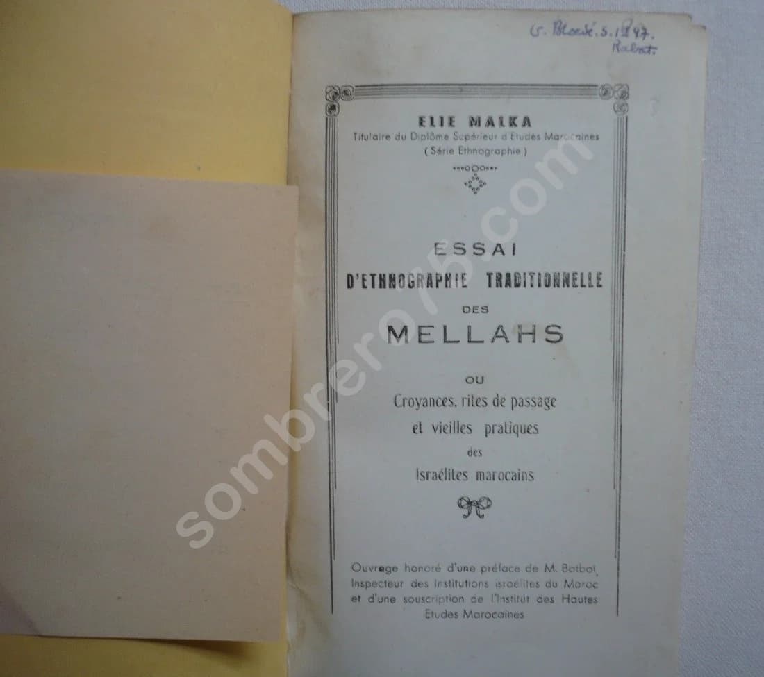 Essai d'Ethnographie Traditionnelle des Mellahs ou Croyances, rites de passage et vieilles pratiques. Israélites Marocains - Image 3