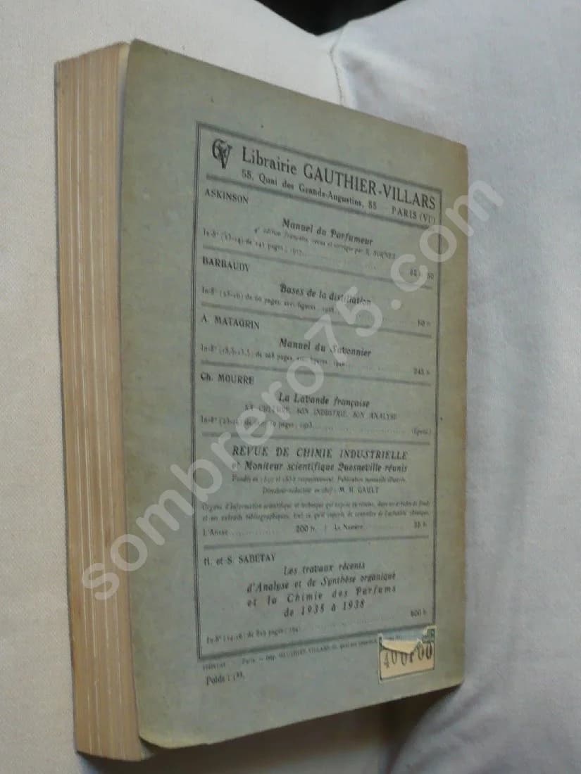 Les Parfums Naturels - Essences concrètes - Résinoïdes - Huiles et Pommades. G. MAZUYER - 1939 - Image 5