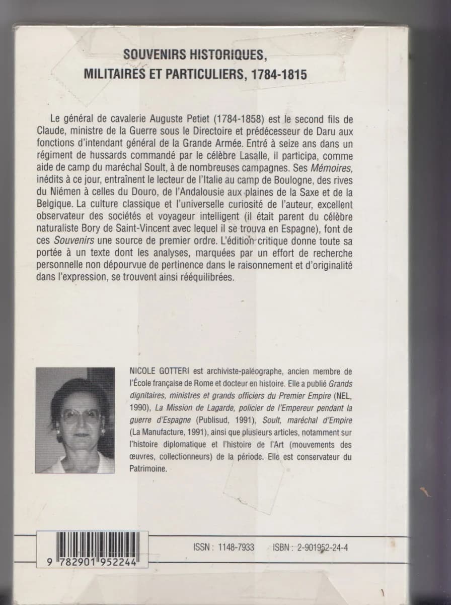 Mémoires du Général Auguste Petiet, hussard de l' Empire. Souvenirs historiques, militaires ... 1784-1815. N GOTTERI - Image 4