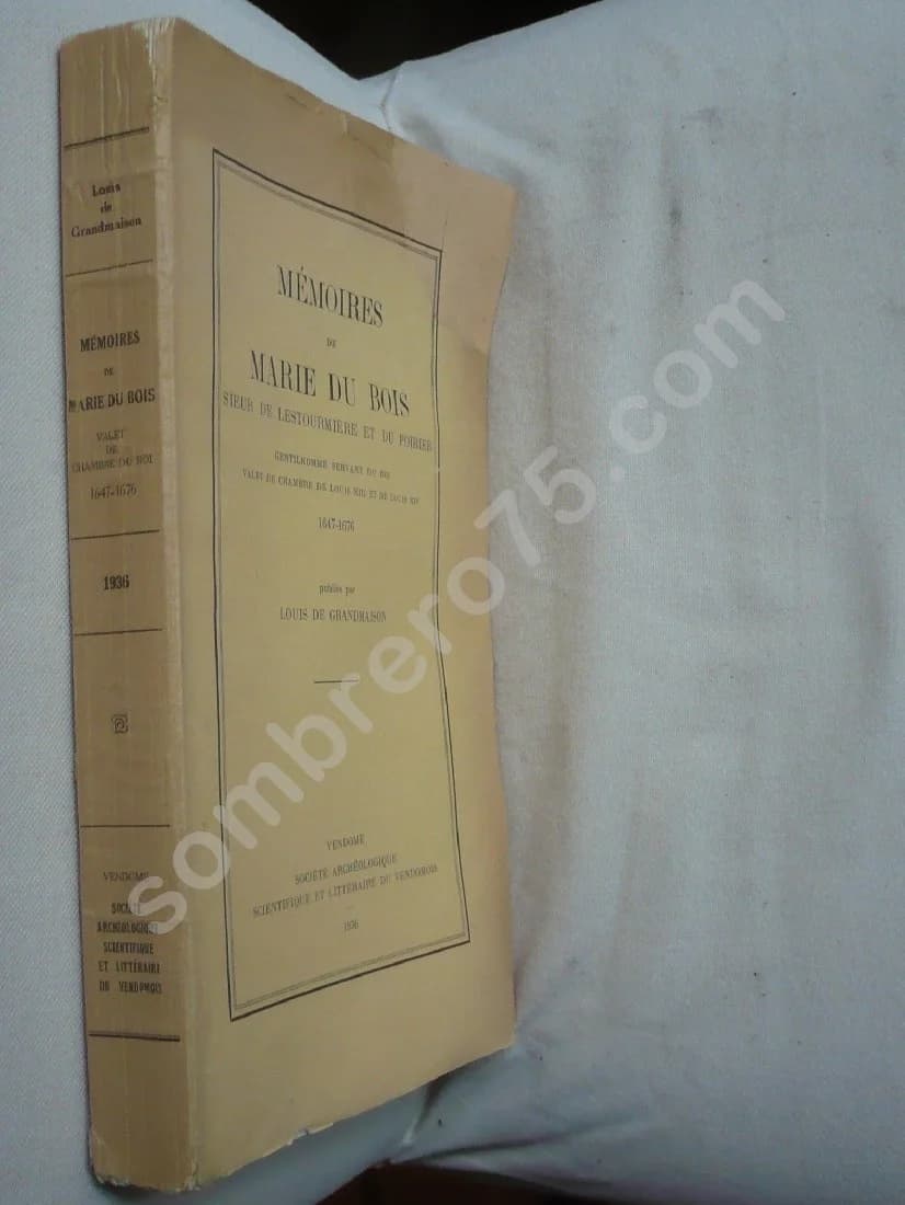 Mémoires de Marie du Bois - Sieur de Lestourmière et du Poirier 1647 1676 - Image 2