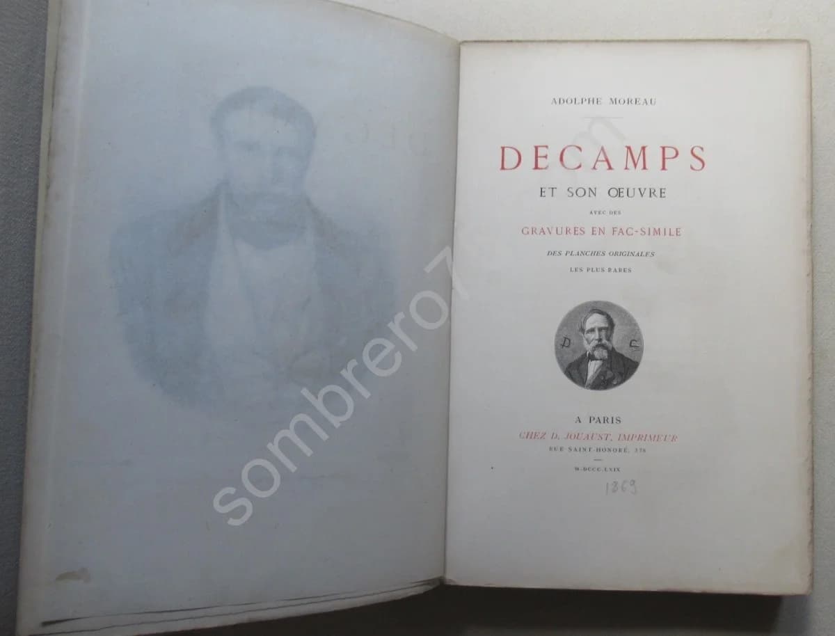 Decamps et son Oeuvre. 1869. Adophe MOREAU - Image 3