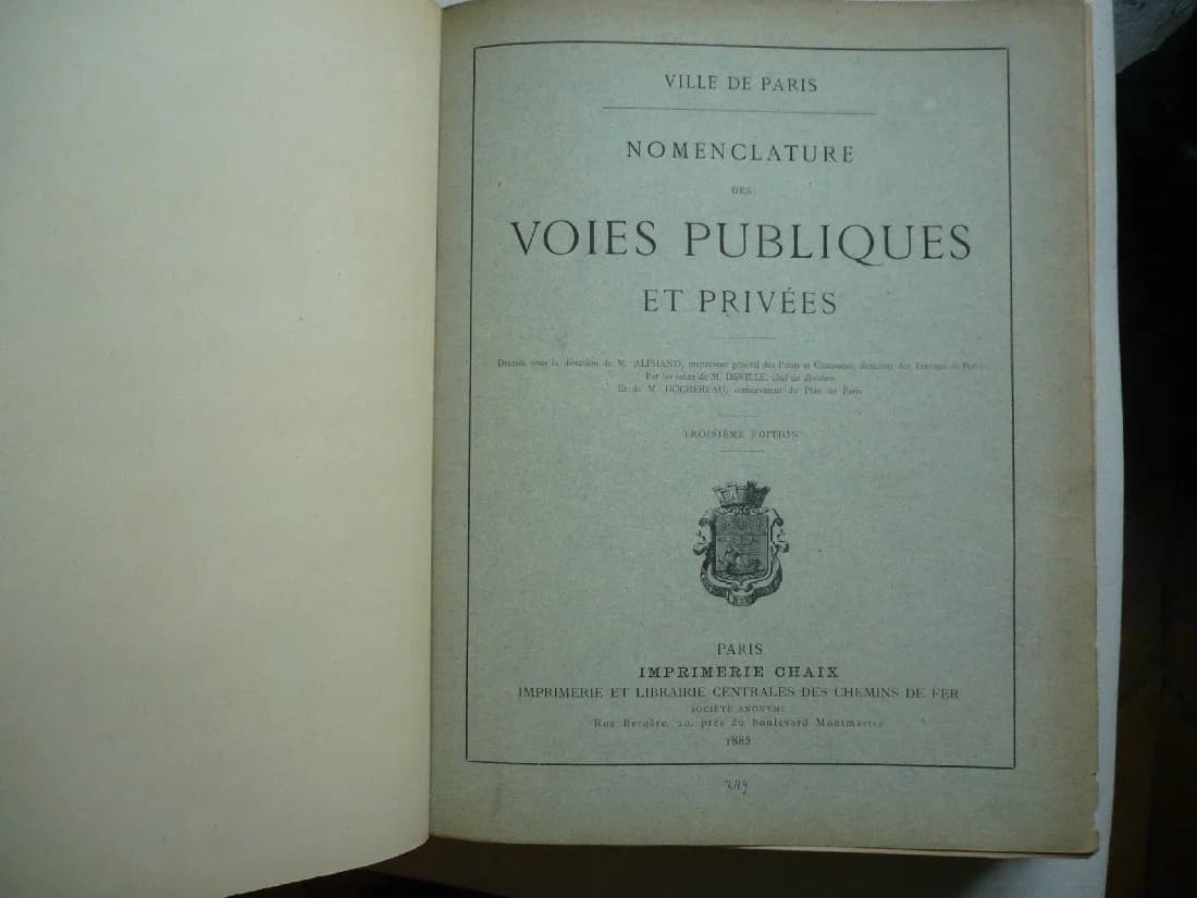 Ville de Paris - Nomenclature des Voies Publiques et Privées 1885 - Image 4
