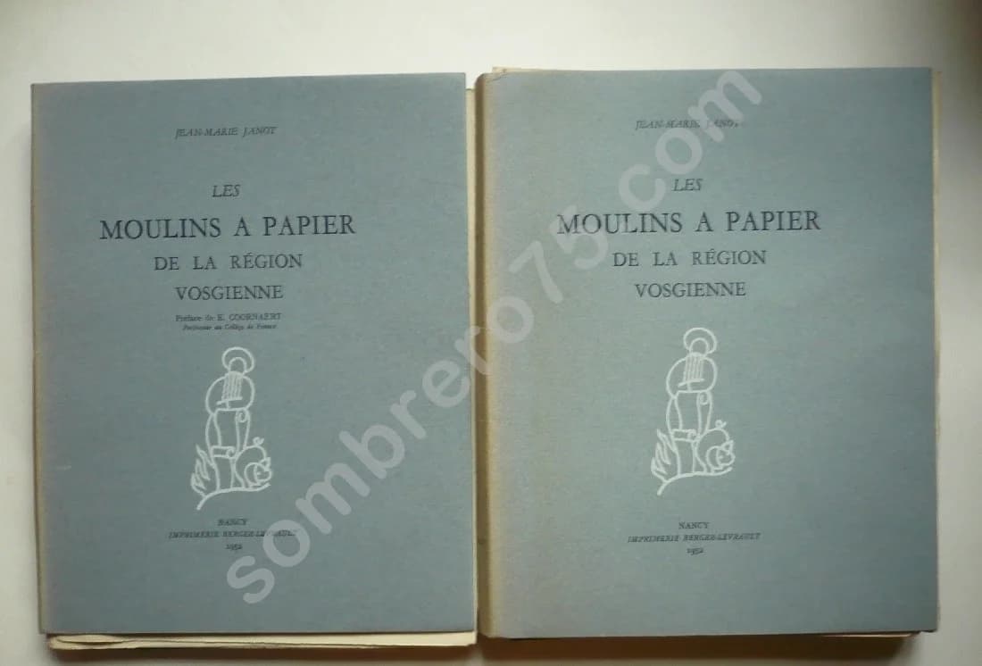 Les Moulins à Papier de la Région Vosgienne. J M JANOT
