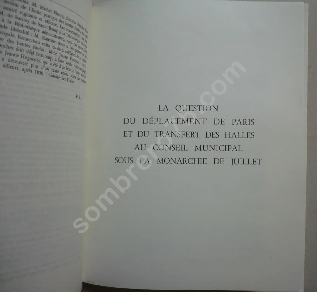 La Question du Déplacement de Paris et du Transfert des Halles au Conseil Municipal sous la Monarchie de Juillet - Image 3