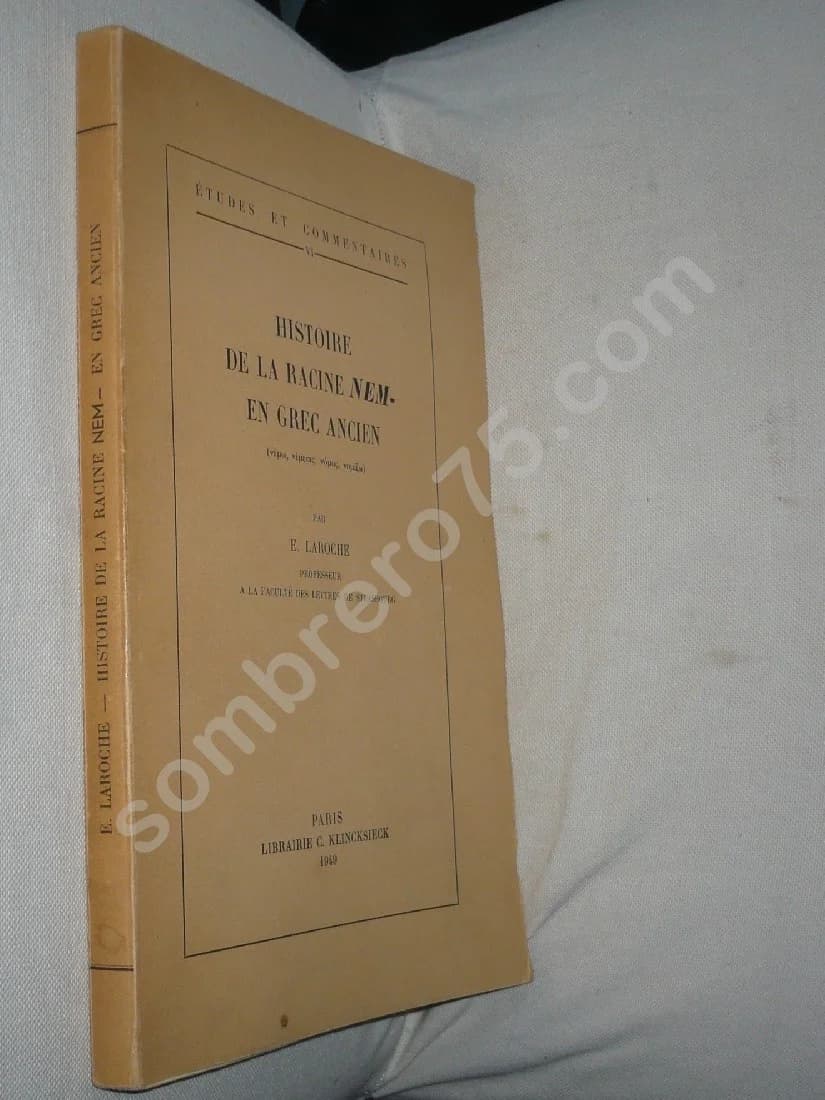 Histoire de la Racine Nem- en grec ancien. Emmanuel LAROCHE - Image 2