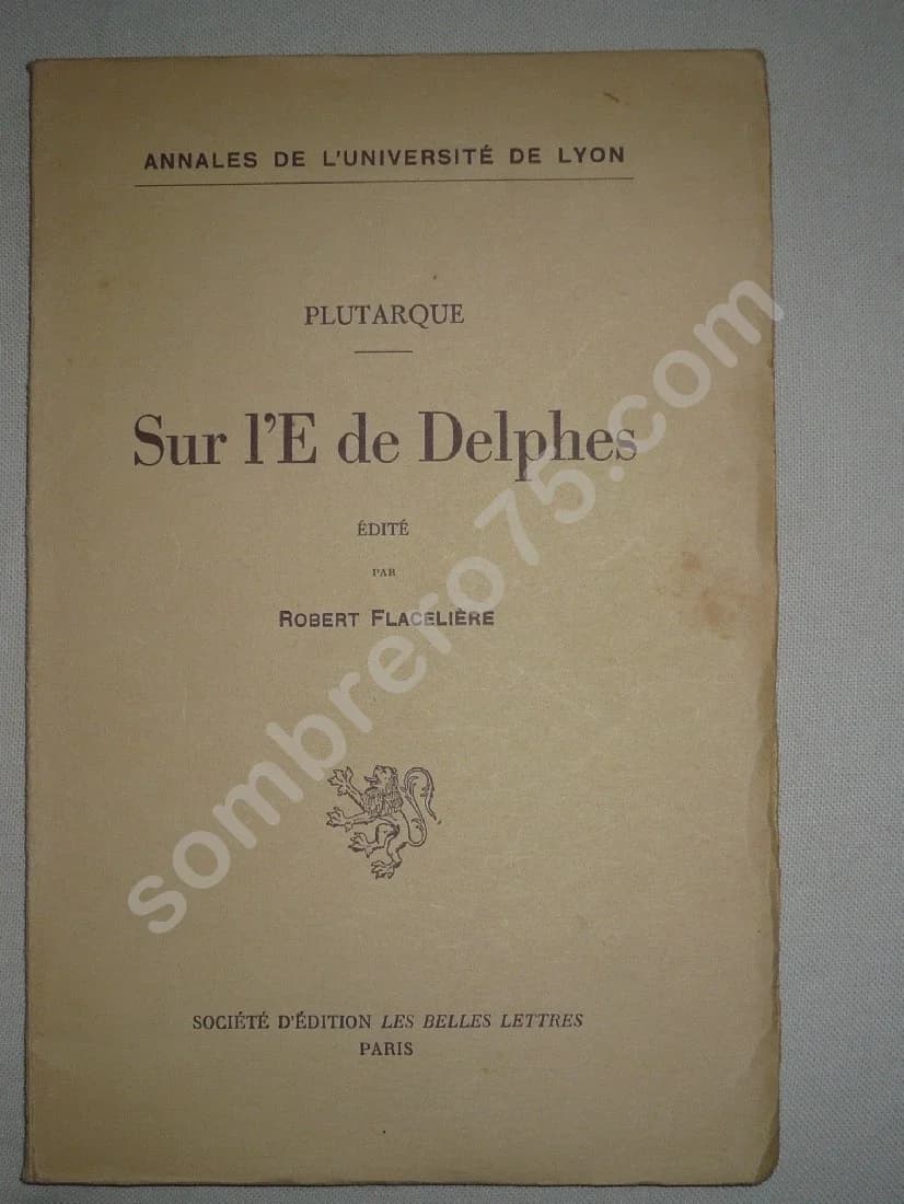 Sur l'E de Delphes
