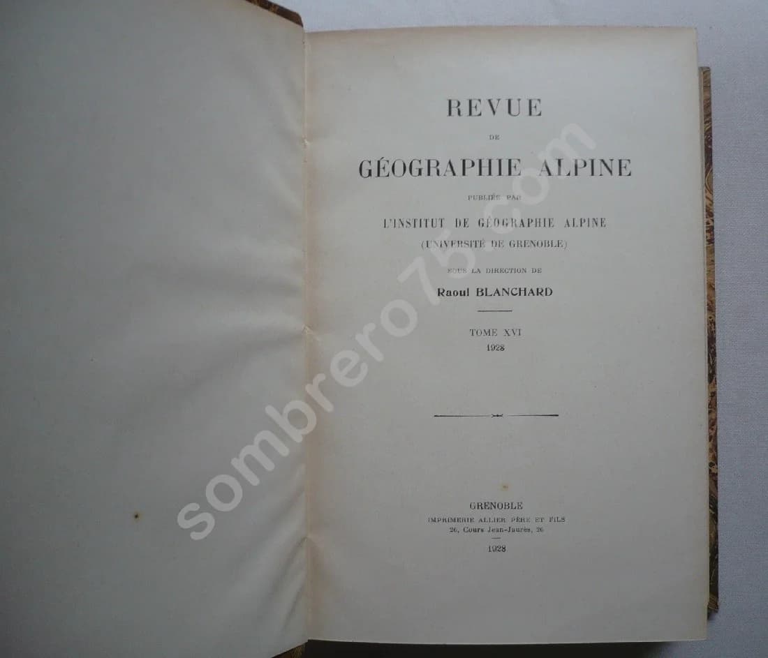 Revue de Géographie Alpine - Tome XVI - 1928 - Image 2