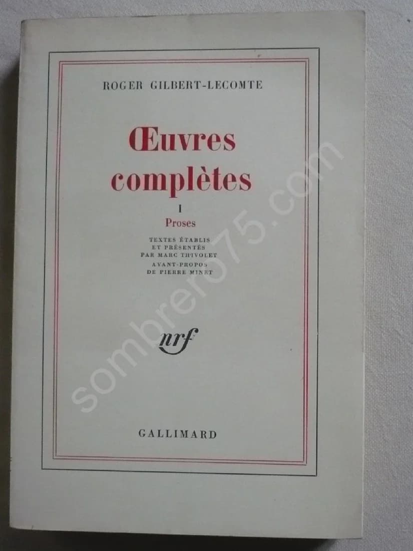 Oeuvres Complètes - 2 Volumes - Roger GILBERT LECOMTE
