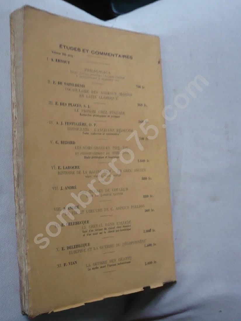 Le Pur et l'Impur dans la Pensée des Grecs d'Homère à Aristote. L MOULINIER - Image 3