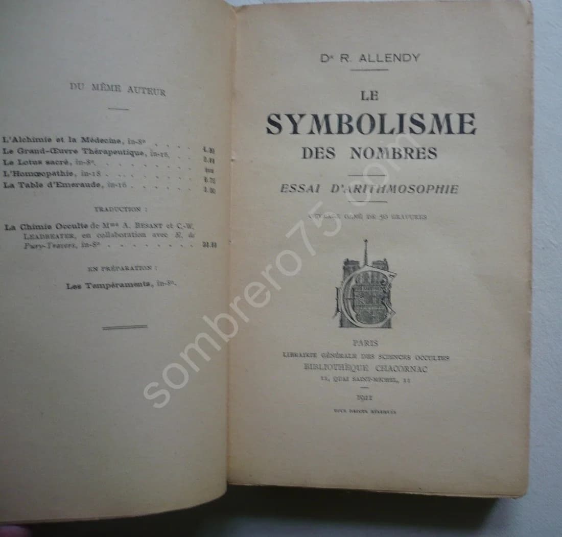 Le Symbolisme des Nombres - Essai d'arithmosophie. R ALLENDY - Image 4
