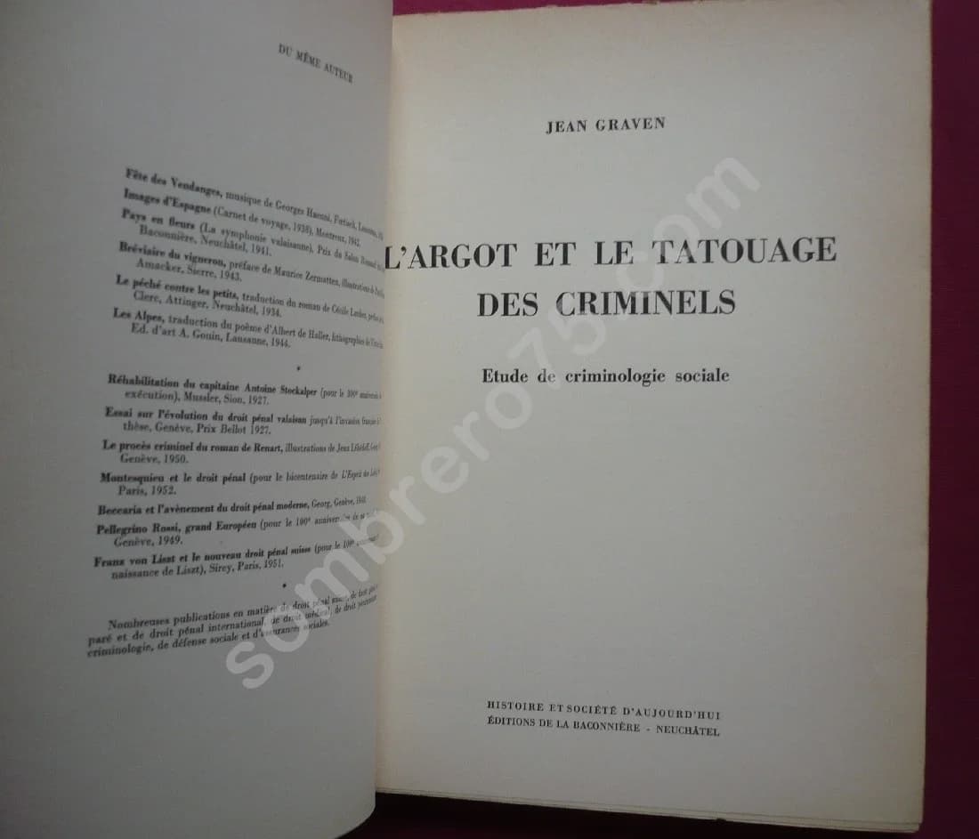 L'Argot et le Tatouage des Criminels - Image 3